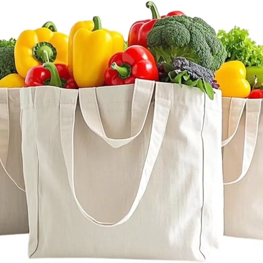 Canvas Bags With Logo Casual Single Shoulder Cotton Bags