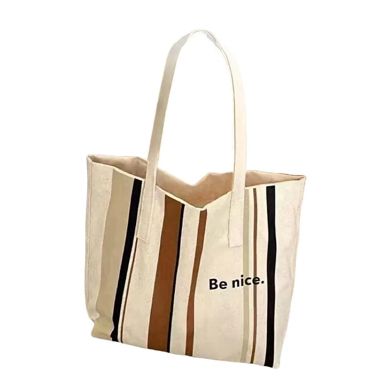 Custom Printed Logo Acceptable Single Shoulder Canvas Bags Korean Version