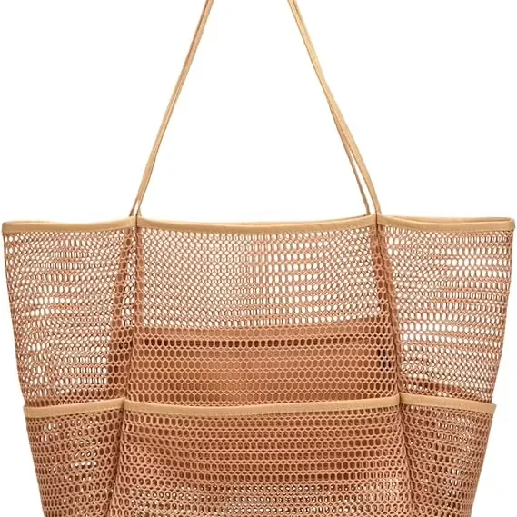 Hot Selling Beach Bag Double Layer Mesh Beach Bag Swimming