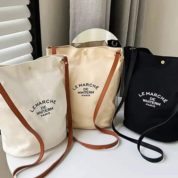 Single Shoulder Canvas Bag Hand Held Canvas Bag Custom Printing