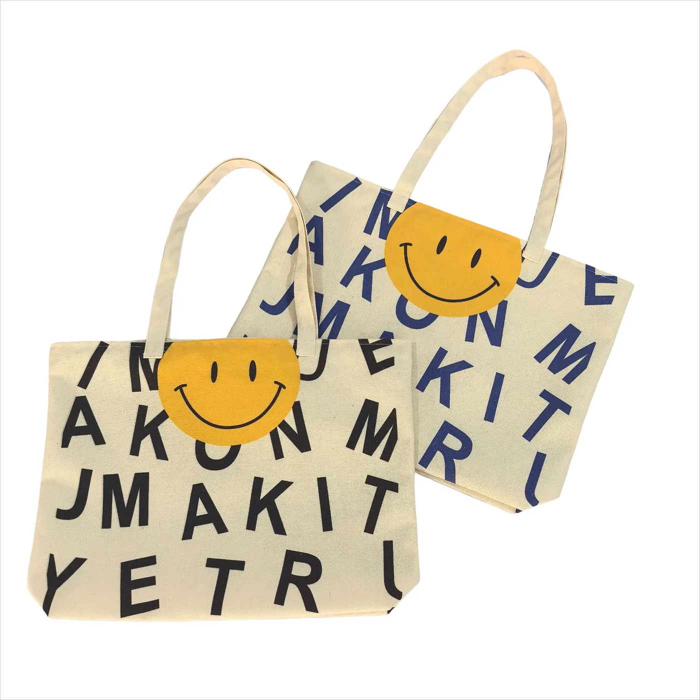 Women Bag Korean Dongdaemun Casual Lettered Happy Face Canvas Bag